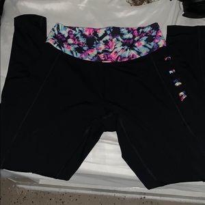 Black& colorful pink leggings